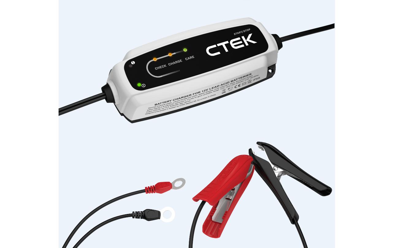 CTEK CT5 Start-Stop Ladegerät – 12 V, 3,8 A, IP65, 14–130 Ah, Auto
