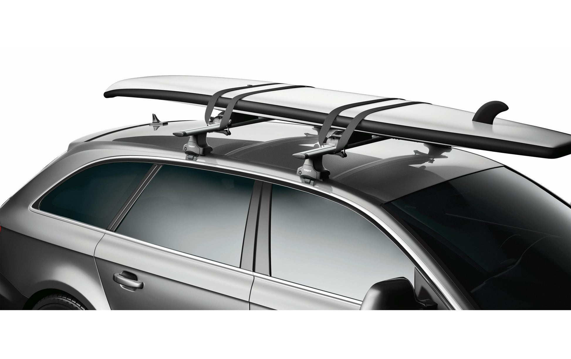 Thule Wassersport-Träger Board Shuttle – für 2 Boards – für WingBar Evo/SlideBar und andere – 50 kg – Schwarz
