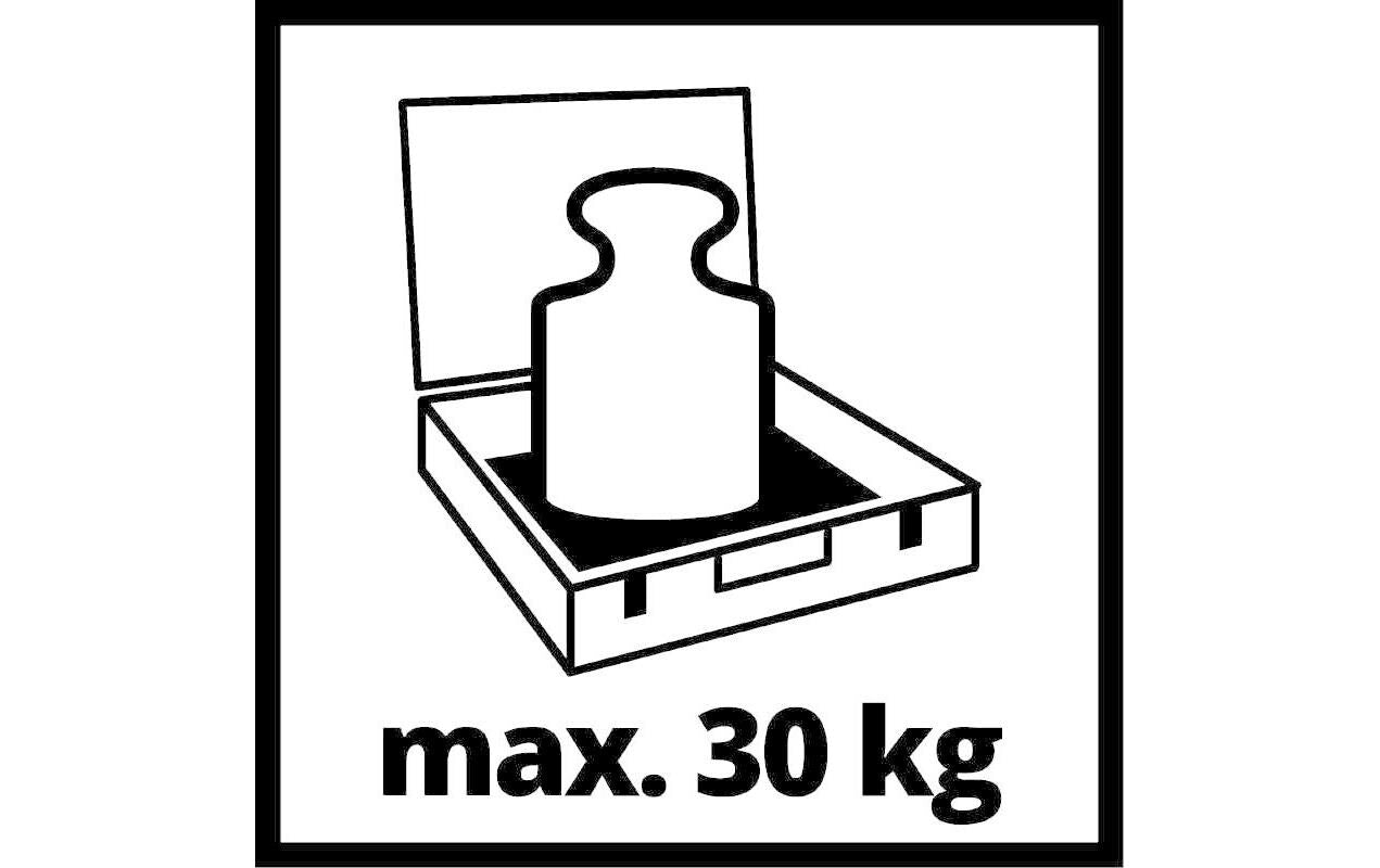 Einhell E-Box M55 Systemkoffer – leer, spritzwassergeschützt, rot, B 550 × H 400 × T 150 mm, für PXC