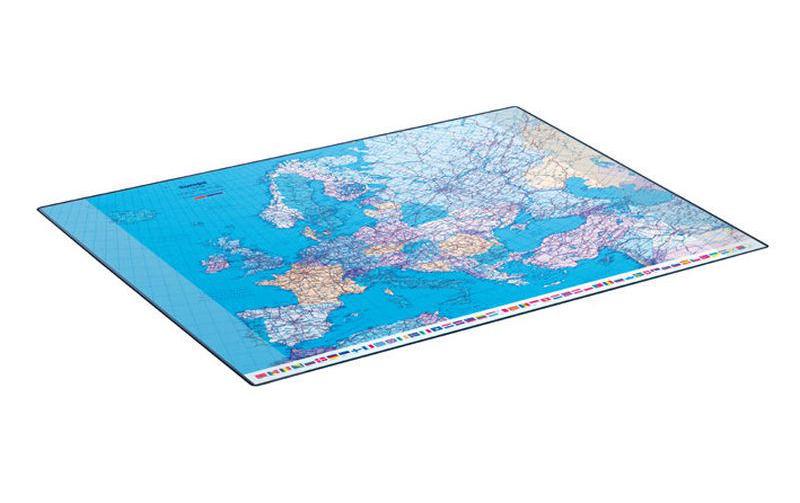 Hansa Schreibunterlage GeoPad – Europa, Deutsch – 650 × 500 mm – Kunststoff, rutschfest