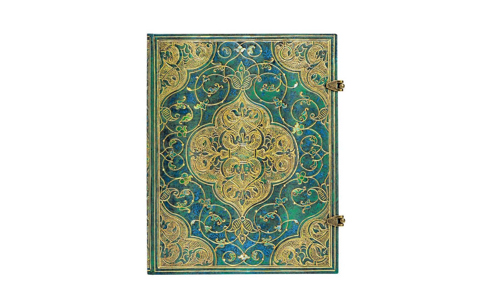 Paperblanks Chroniken Notizbuch – 180 × 230 mm – liniert – 144 Seiten – 120 g/m² – Hardcover, türkis, FSC