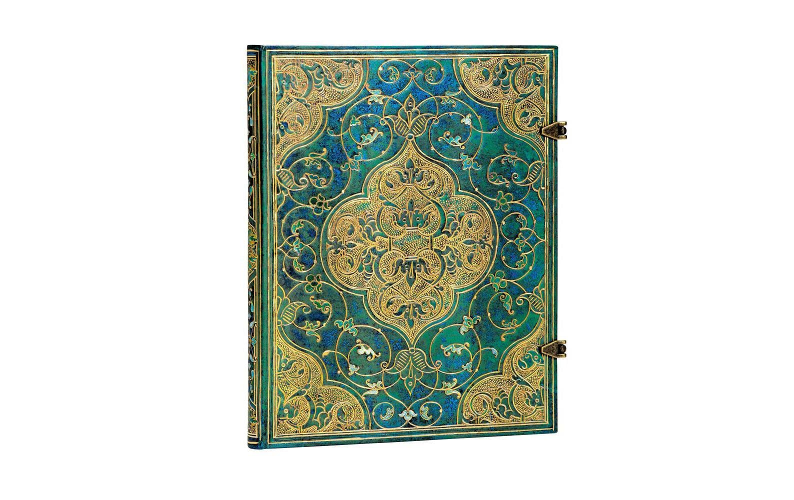 Paperblanks Chroniken Notizbuch – 180 × 230 mm – liniert – 144 Seiten – 120 g/m² – Hardcover, türkis, FSC