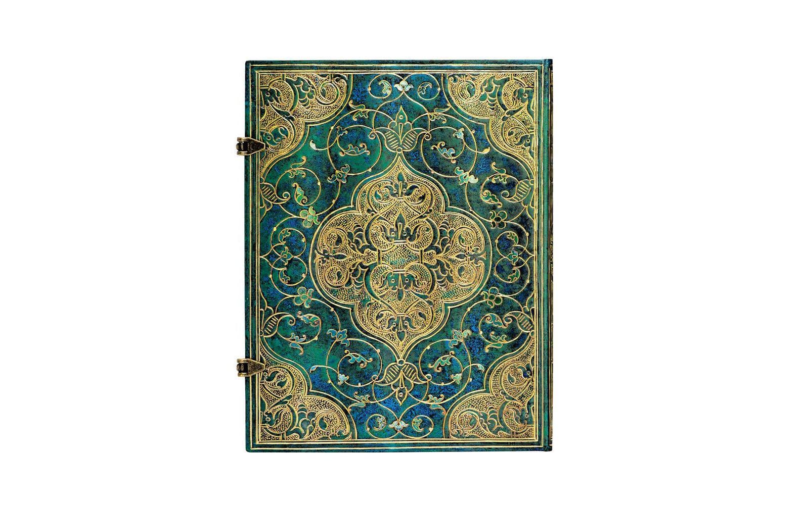 Paperblanks Chroniken Notizbuch – 180 × 230 mm – liniert – 144 Seiten – 120 g/m² – Hardcover, türkis, FSC