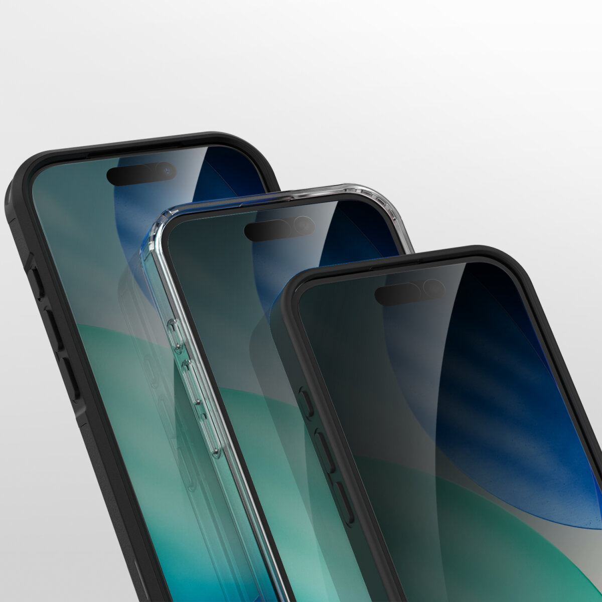 4smarts Privacy-Filter (Panzerglas), Case Friendly – für iPhone 17 – mit Applikator