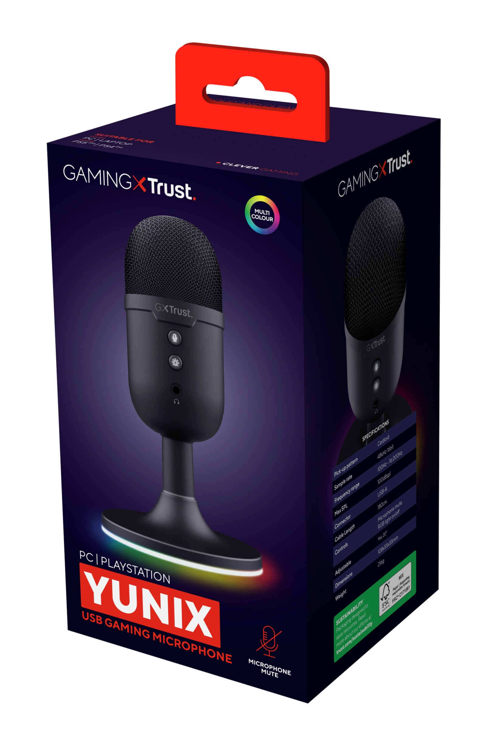 Trust GXT 234P Yunix – USB-A / 3,5 mm, Tischmikrofon