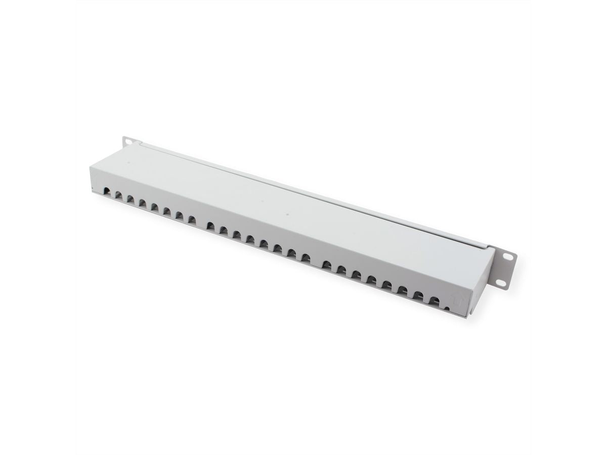 VALUE Patchpanel Cat.6A (Klasse EA) – 24× 10G, geschirmt, 19", 1U, Grau