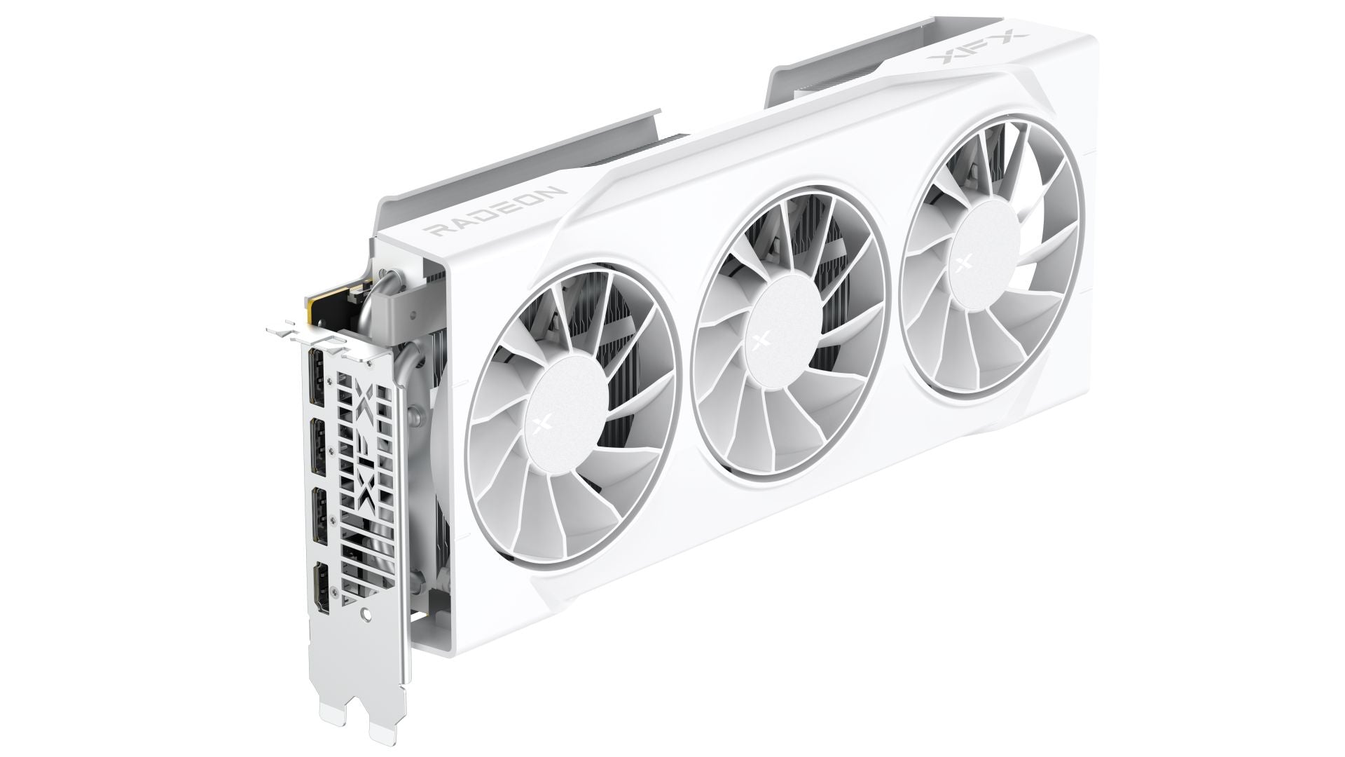 XFX RX 9070 SWIFT OC – PCIe Grafikkarte – 16 GB GDDR6, 256 Bit, 3×DP, 1×HDMI, PCIe 5.0, 2×8‑Pin, Weiss