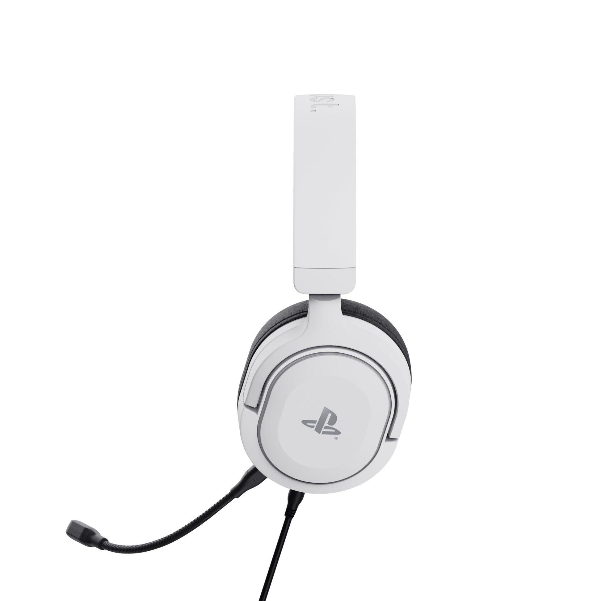 Trust GXT498W Forta – Gaming-Headset Over-Ear – 3,5 mm Klinke, abnehmbares Mikrofon – Weiss – für PS5/PS4/PC