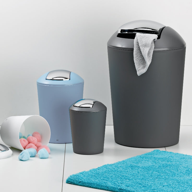 Kela Kosmetikeimer Marta – 1,7 l – Kunststoff, rund – grau