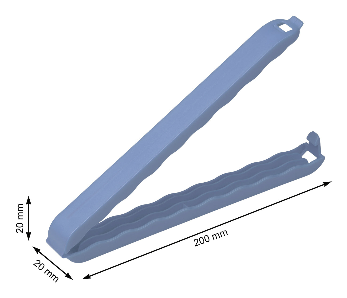 Rotho Verschlussclips-Set Onda – Grösse XL 20 cm – Blau – 2 Stück – Kunststoff