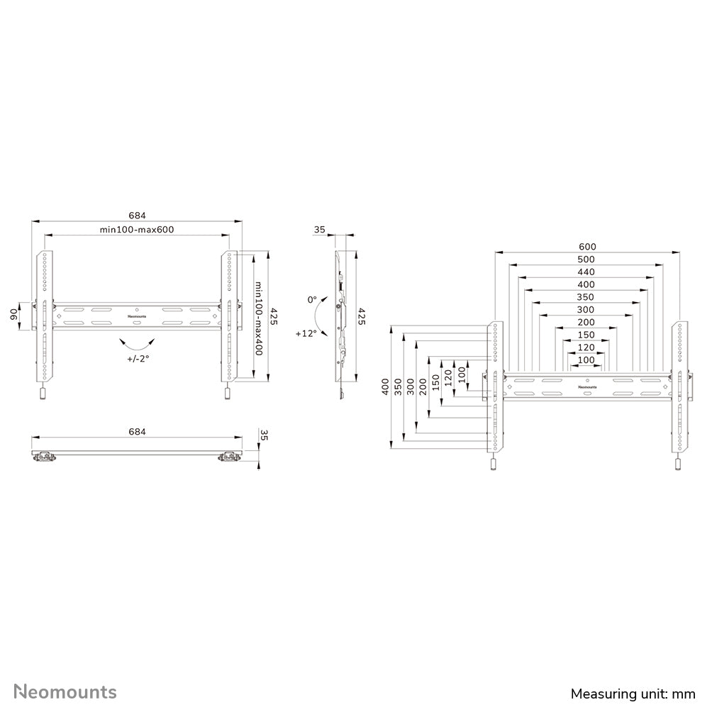 Neomounts WL35S-850BL16 – Abschliessbar, Schnelle Installation