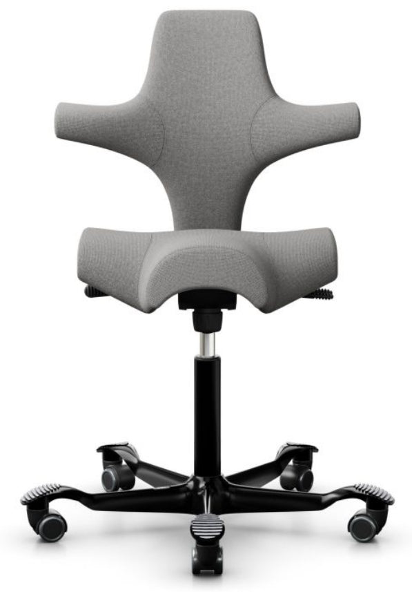 HÅG Bürostuhl Capisco 8106 – 110 kg, Hellgrau, Aluminium Fuss
