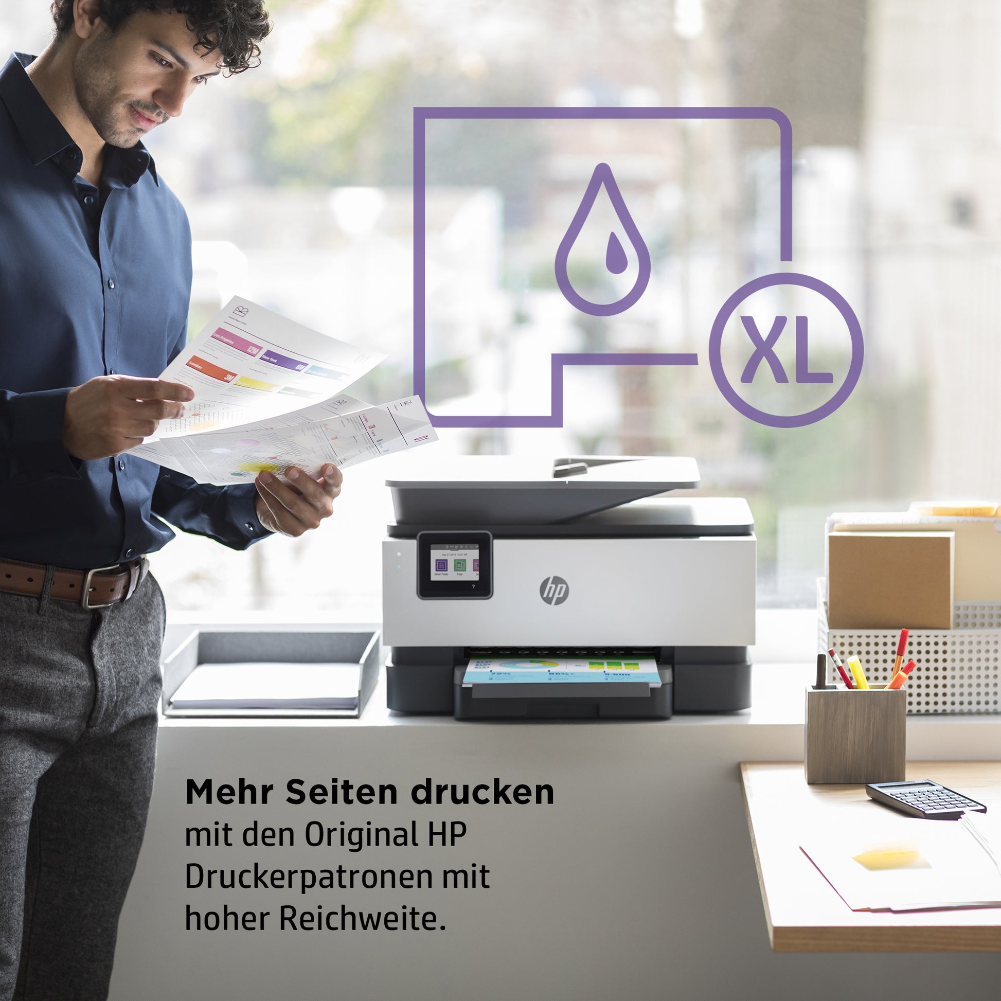 HP OFFICEJET PRO 9014E – Farbtintenstrahl-Multifunktionsdrucker, A4, 4-in-1, Duplex, ADF, WLAN/LAN, AirPrint