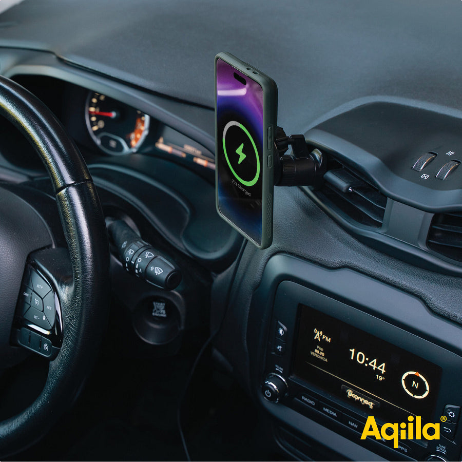 Aqiila Magnetladegerät Kabelloses Ladegerät 15 W – Qi2, MagSafe-kompatibel – für Smartphones