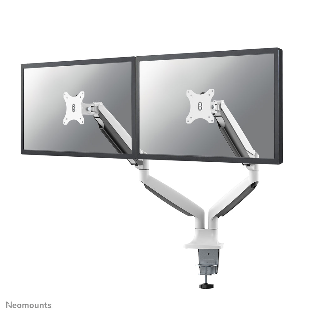 Neomounts Monitorarm, Dual, Klemme/Durchführung, bis 32", VESA 75 × 75/100 × 100 mm, 9 kg, Gasfeder