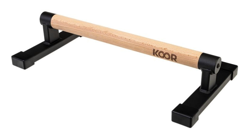 KOOR Liegestützgriffe F02710, 50 × 25 × 10 cm, 500 kg, Birke/Stahl – 2er-Set