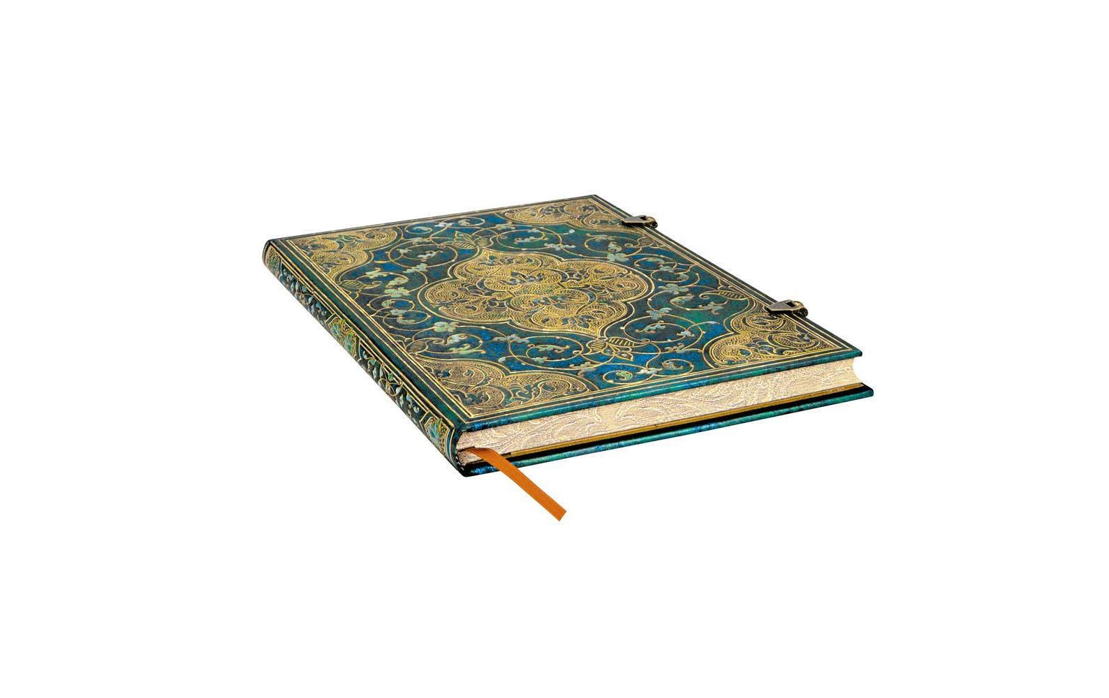 Paperblanks Chroniken Notizbuch – 180 × 230 mm – liniert – 144 Seiten – 120 g/m² – Hardcover, türkis, FSC
