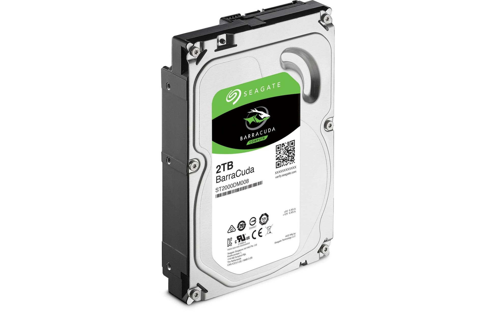 Seagate BarraCuda ST2000DM008 – 2 TB, 3,5", SATA III, 7200 U/min, 256 MB Cache