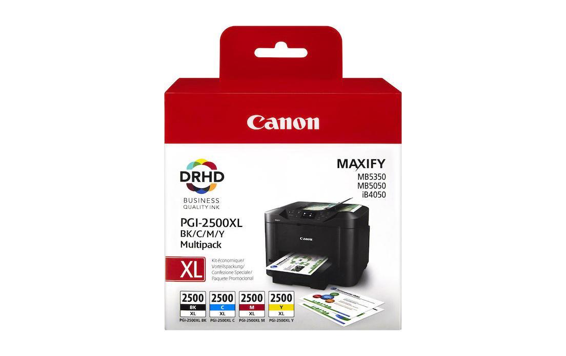 Canon Tintenpatronen-Multipack PGI-2500XL, CMYK, 4er-Pack – für MAXIFY iB4050, MB5050, MB5350