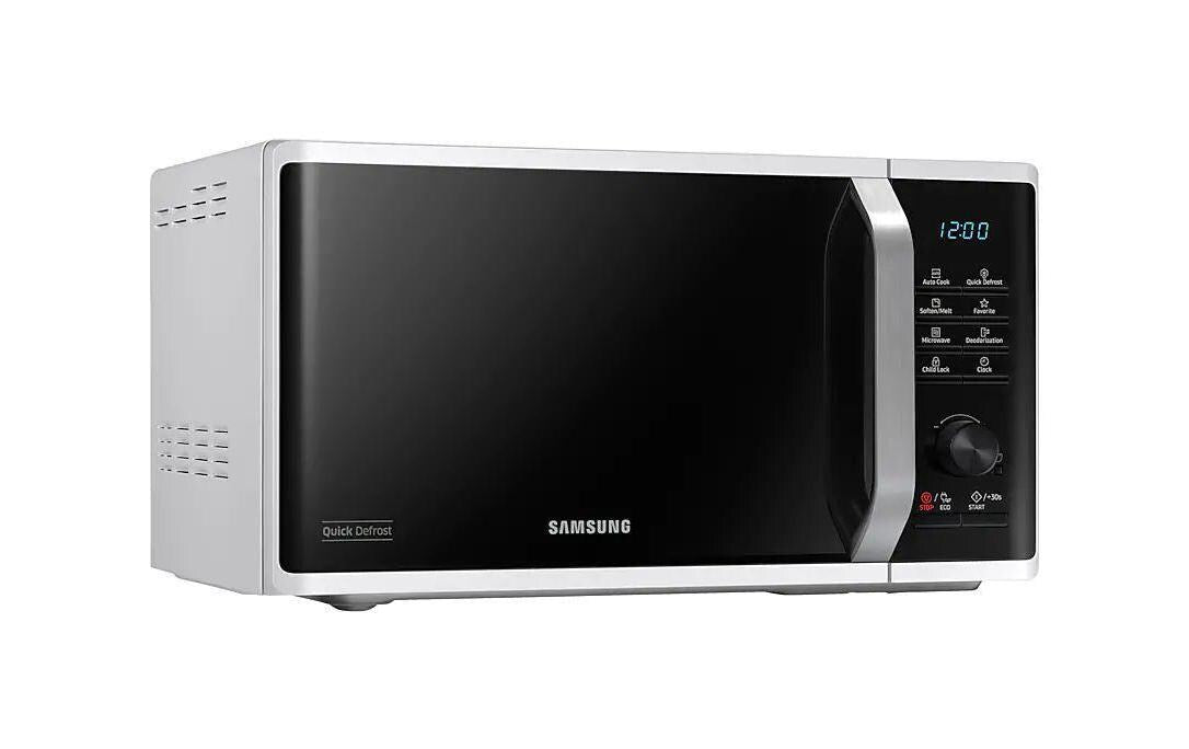 Samsung Solo-Mikrowelle MS23K3515AW/SW – 23 l, Keramikboden, 800 W – weiss/schwarz