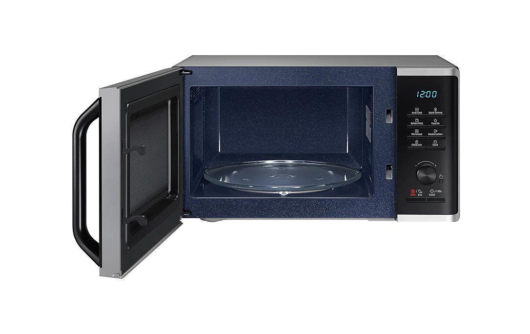 Samsung Solo-Mikrowelle MS23K3515AS/SW – 23 l, Keramikboden, 800 W – Silber