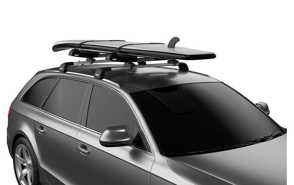 Thule Surfbrett-Dachträger – WingBar Evo, bis 25 kg, 101,6 cm, schwarz, 1 Stk.