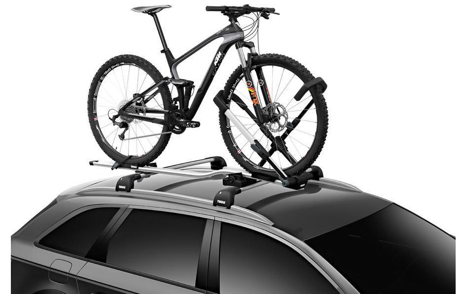 Thule Fahrradträger UpRide (Dachhalterung) – für 1 Fahrrad, Reifen bis 29" – bis 20 kg – aluminium, schwarz