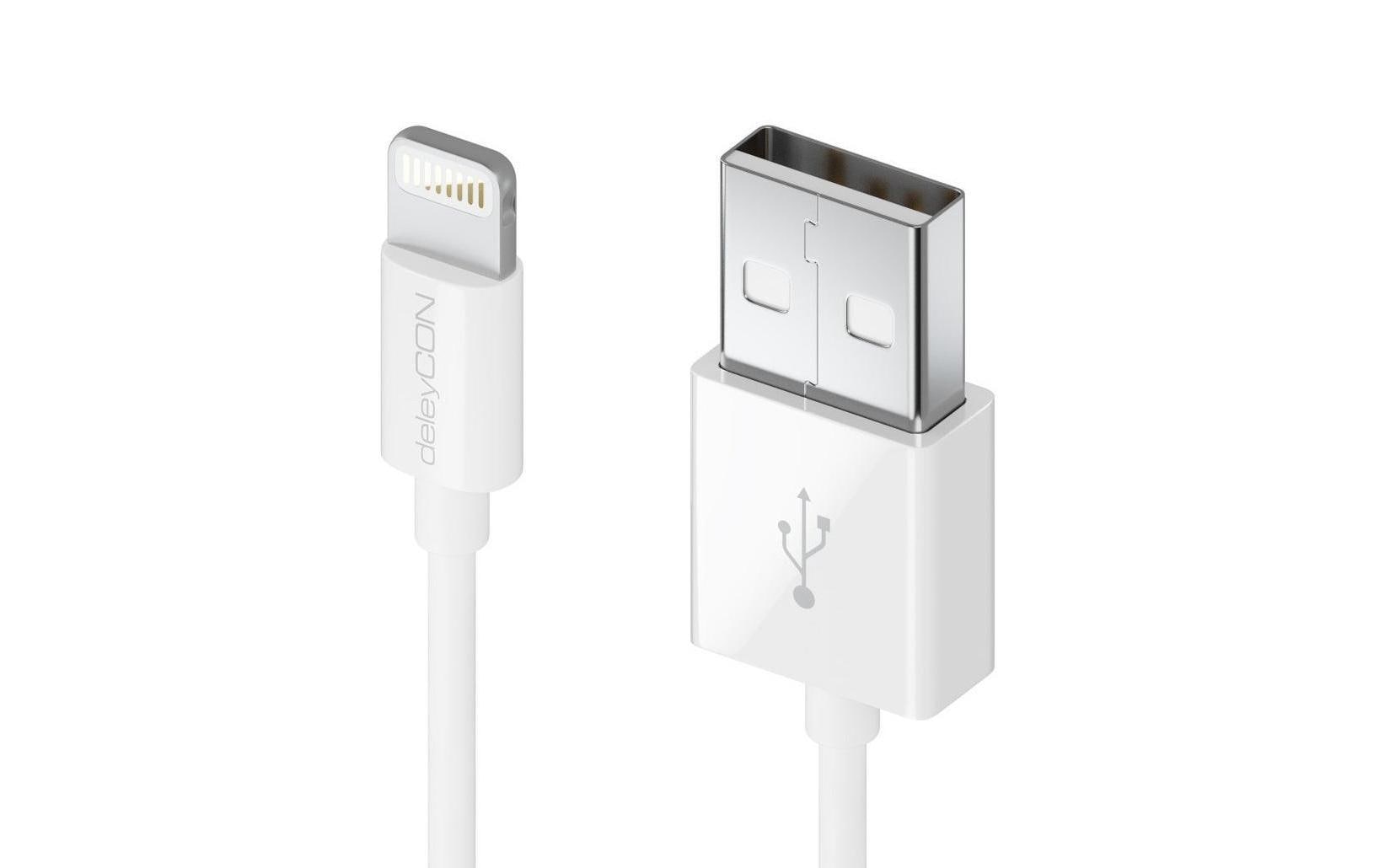 DeleyCON Kabel – USB-A auf Lightning 1 m, MFi zertifiziert – für iPhone/iPad