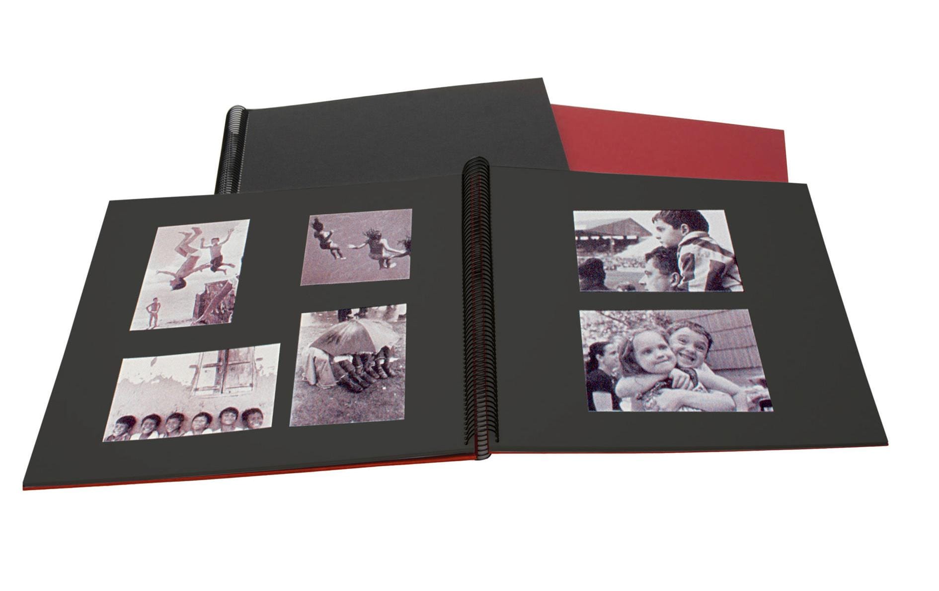 Semikolon Fotobuch Wiro Economy – für 345 × 332 mm, blau, mit Spiralbindung, Textil