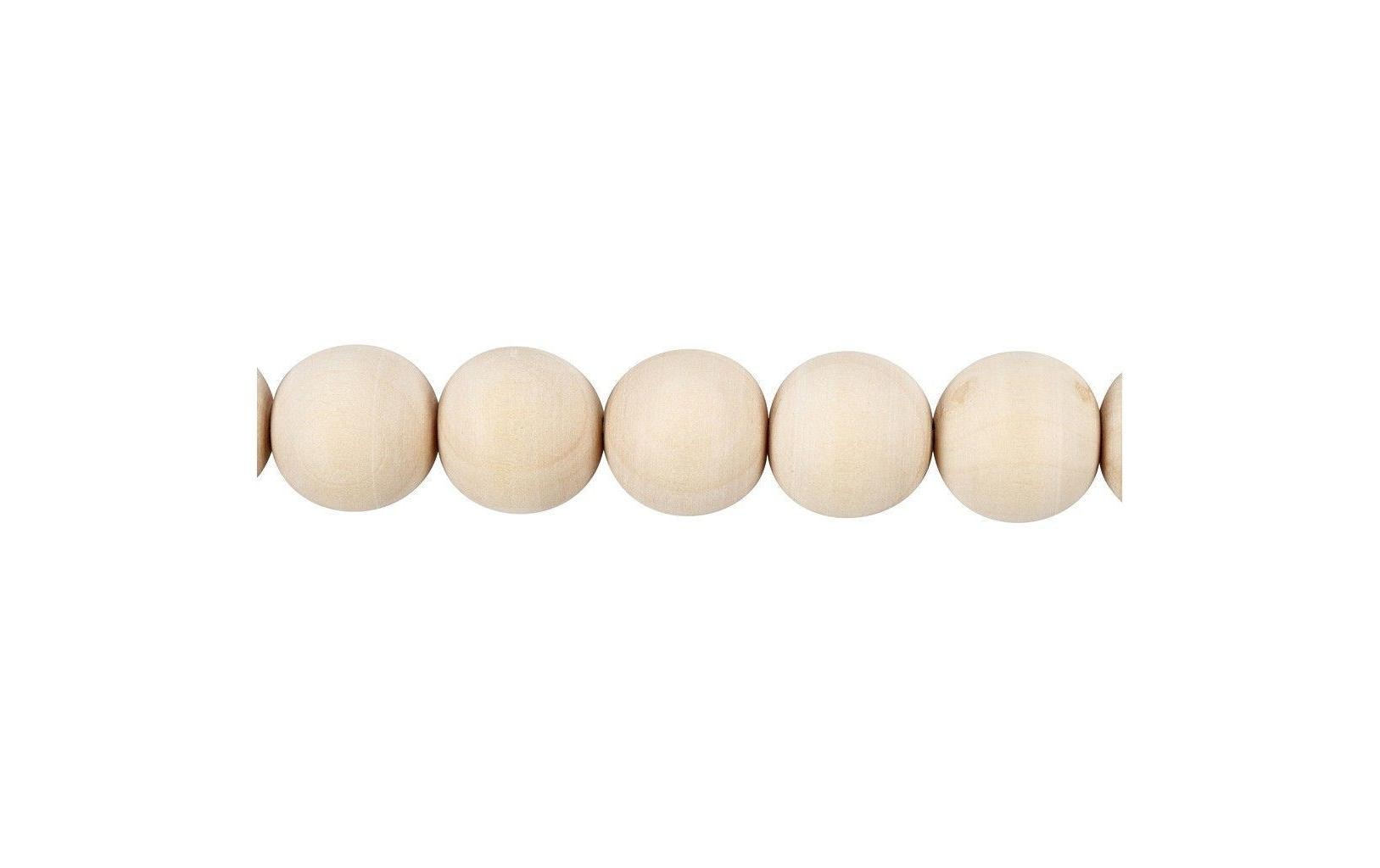 Creativ Company Holzperlen – Braun – Ø 20 mm, Loch 4 mm – 14 Stk.