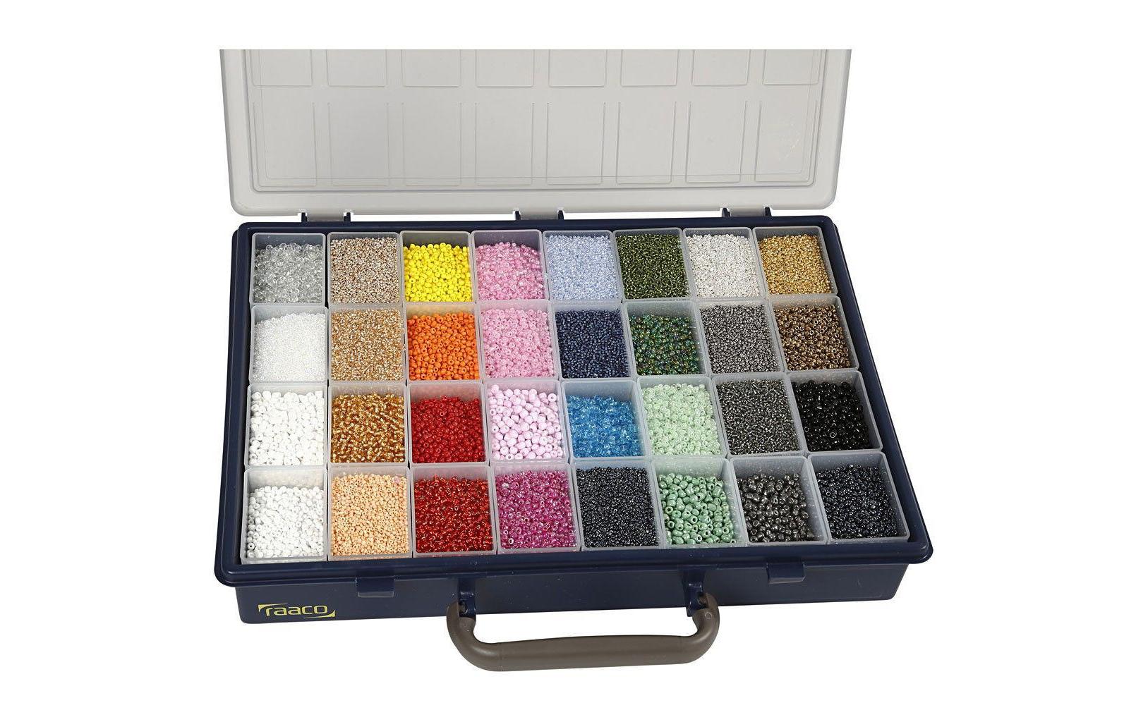 Creativ Company Rocailles, Glas – mehrfarbig – Ø 3 mm, Loch 0,5–1,2 mm