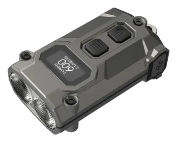 Nitecore Taschenlampe TINI3 – 600 lm, 90 m, IP54, USB, Akku, 5 Modi – Grau