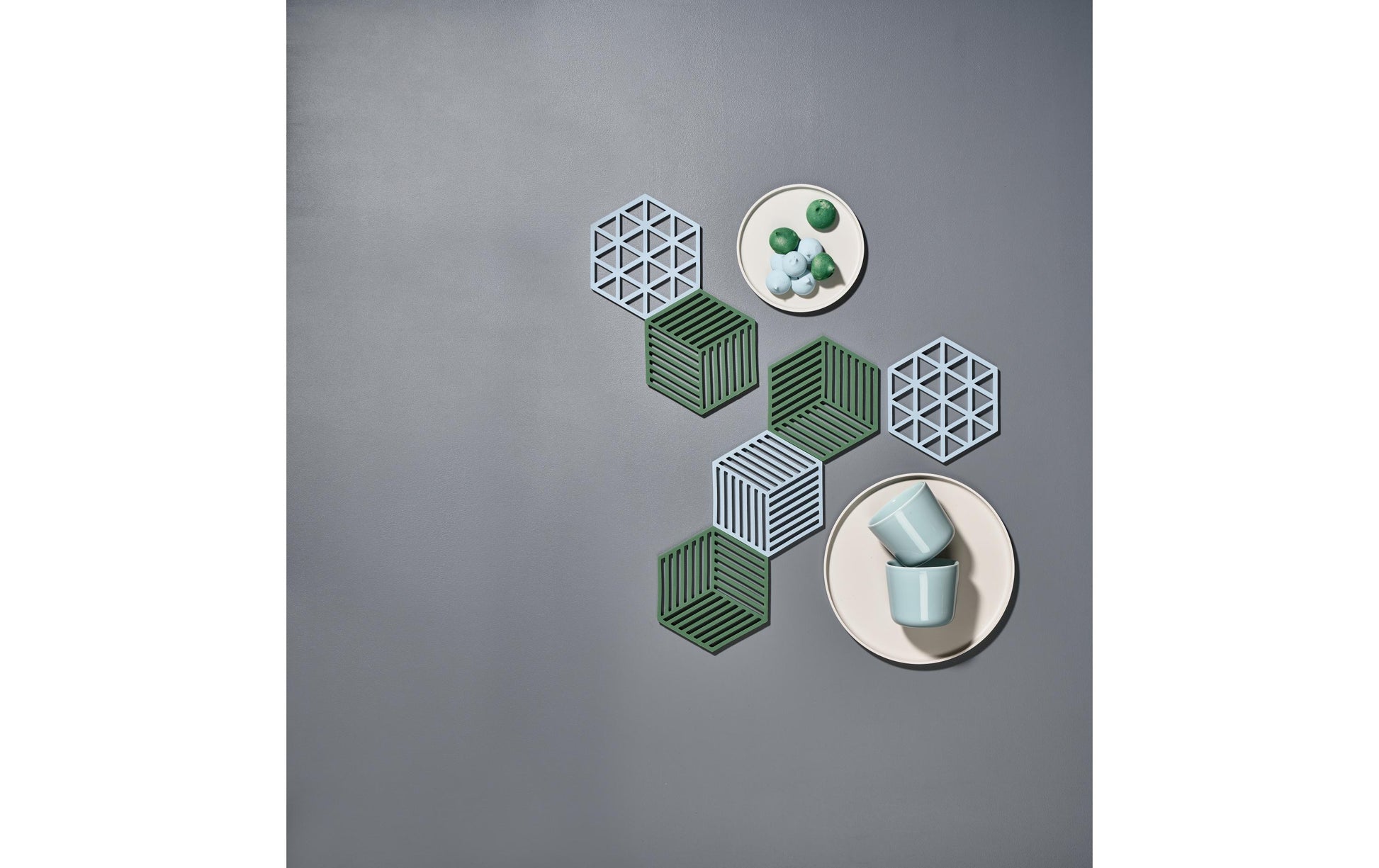 Zone Denmark Topfuntersetzer 16 × 14 × 0,9 cm, Silikon, Hellblau