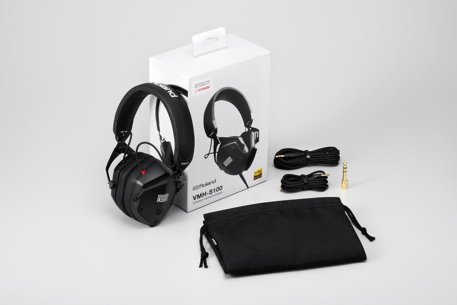 Roland VMH-S100 – Over-Ear Studiokopfhörer – geschlossen, 3,5 mm Klinke, Hi-Res Audio, 30 Ω – schwarz