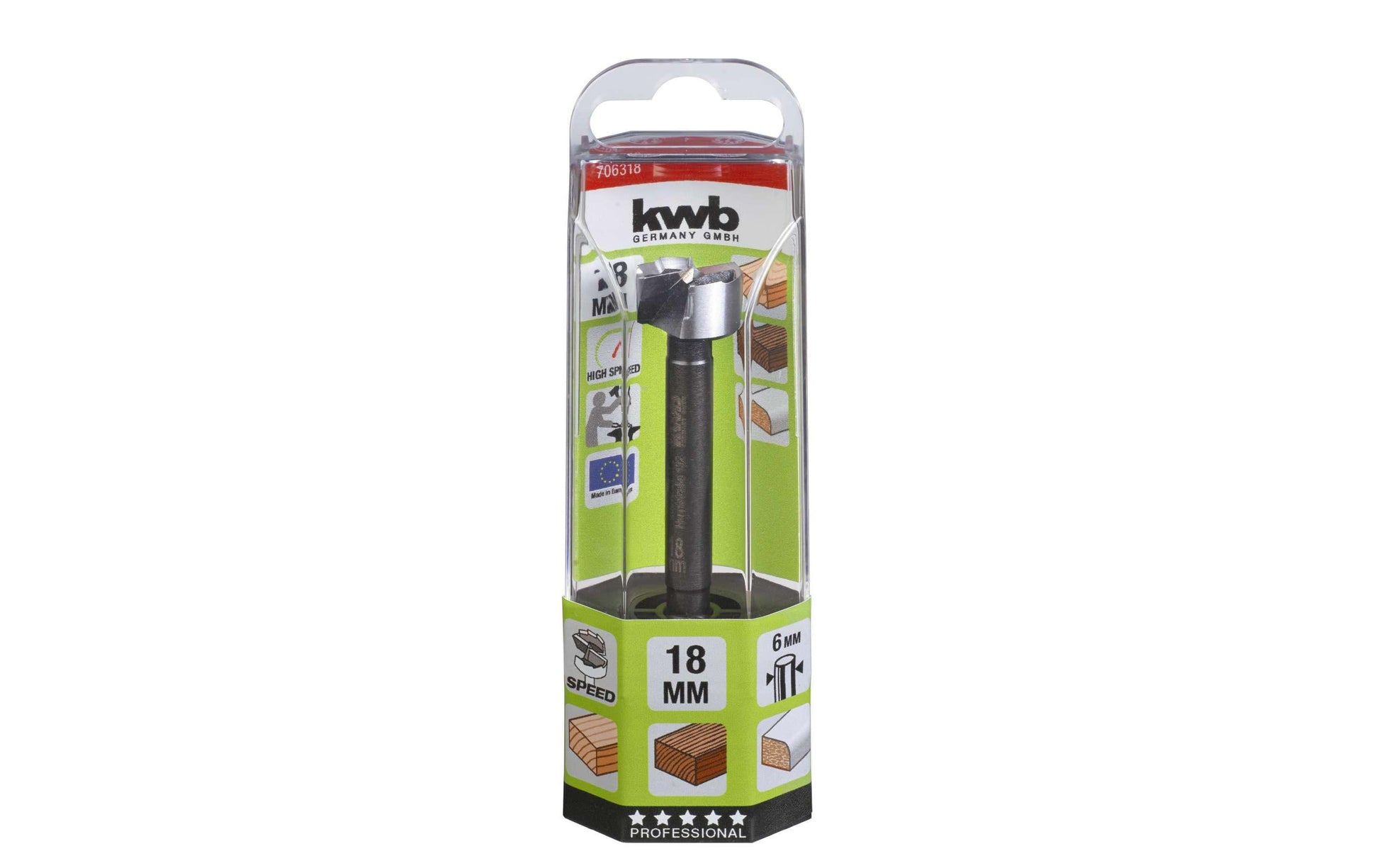 kwb Forstnerbohrer, 18 mm, grau