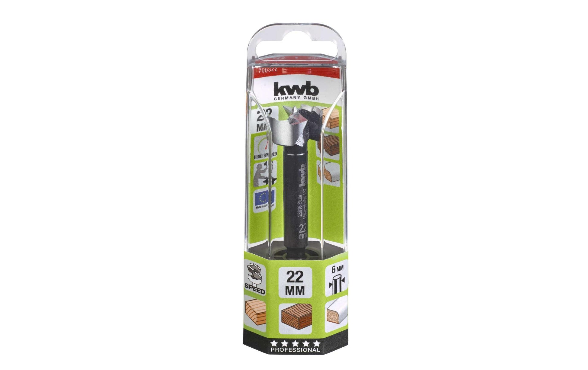 kwb Forstnerbohrer, Speed, 22 mm, Grau