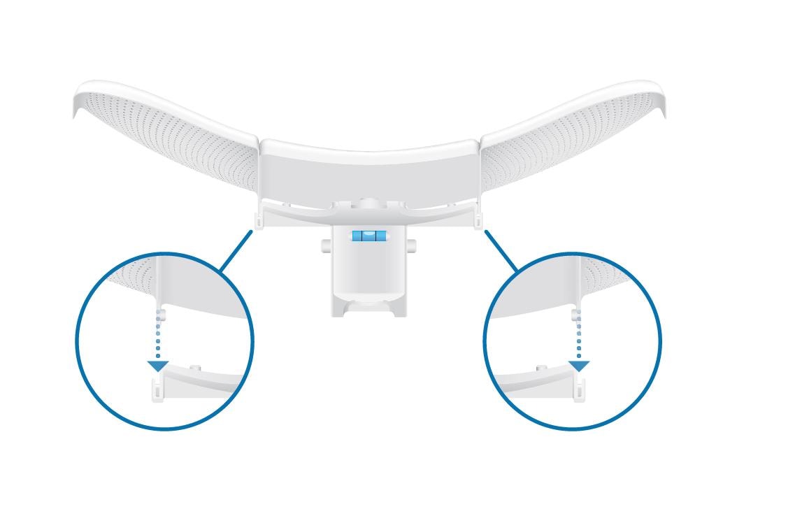 Ubiquiti airMAX LiteBeam ac Gen2 – 5 GHz Funkbrücke, 23 dBi, 450 Mbit/s, 1× Ethernet (RJ-45), PoE, Weiss