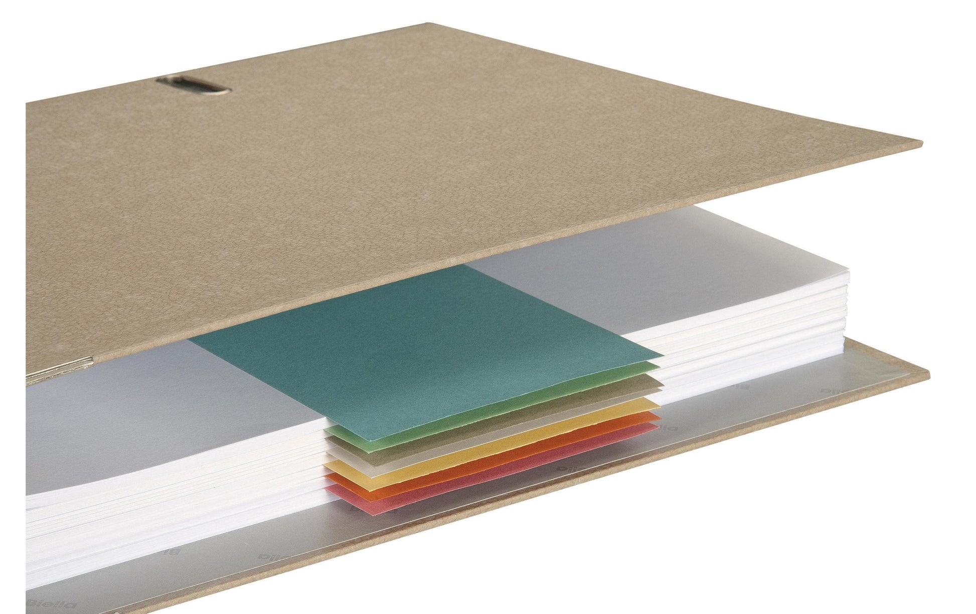 Biella Trennstreifen – 235 × 105 mm, Karton 180 g/m², Grau, 2-fach (80 mm) – 100 Stk.