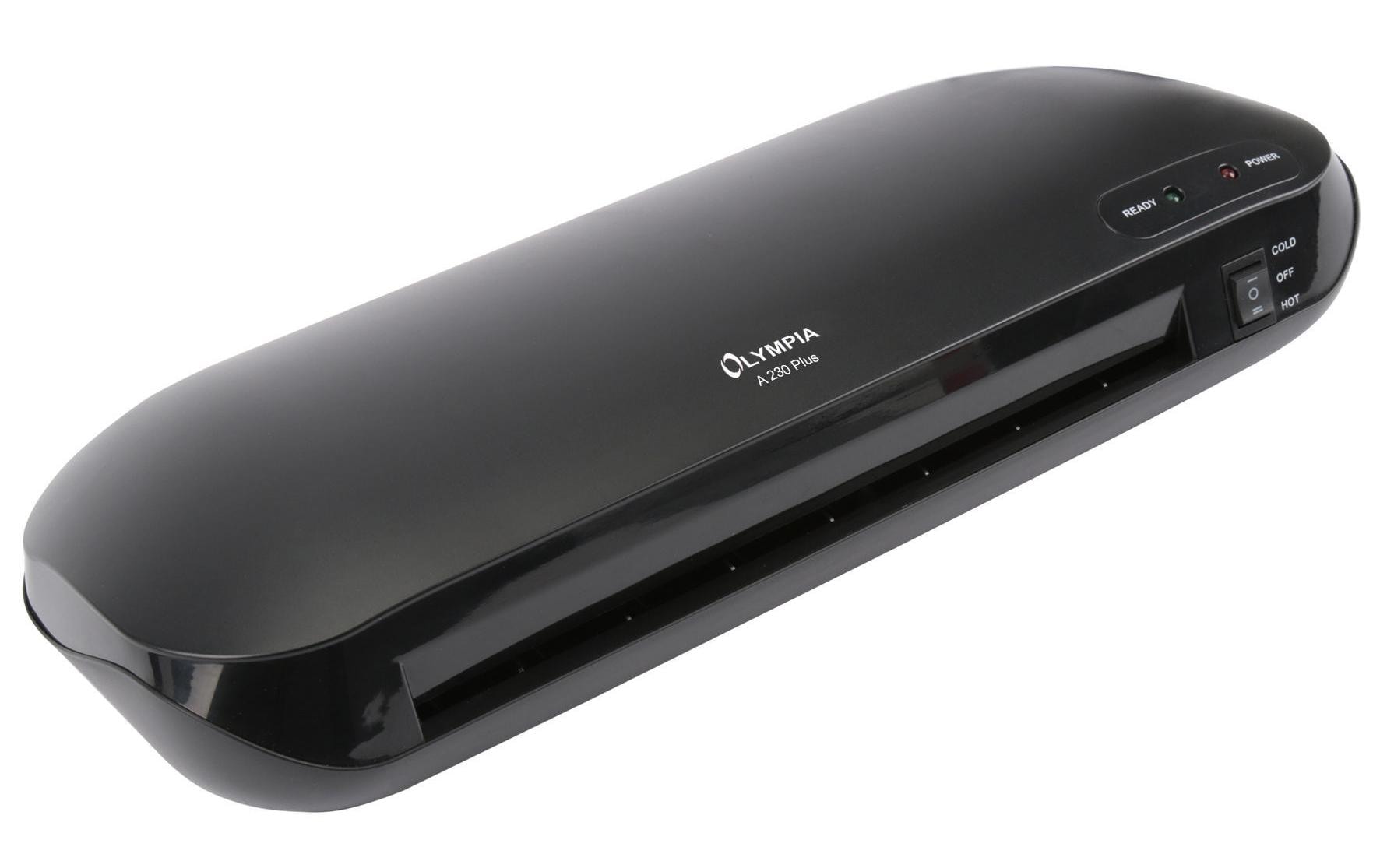 Olympia A230 Plus Laminiergerät A4 – Kalt-/Heisslaminator, bis 125 µm, 2 Rollen, 400 mm/min, schwarz