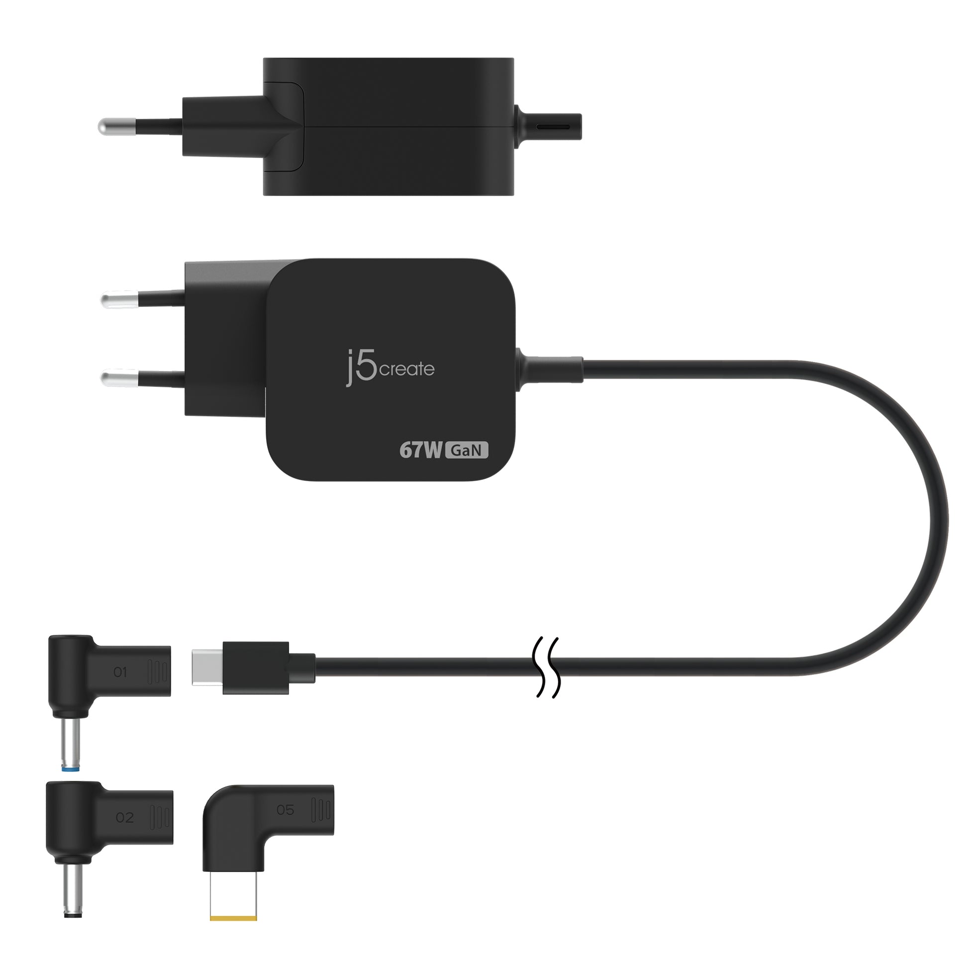 j5create Ladegerät (EU) – 67 W, 1× USB-C, PD, GaN