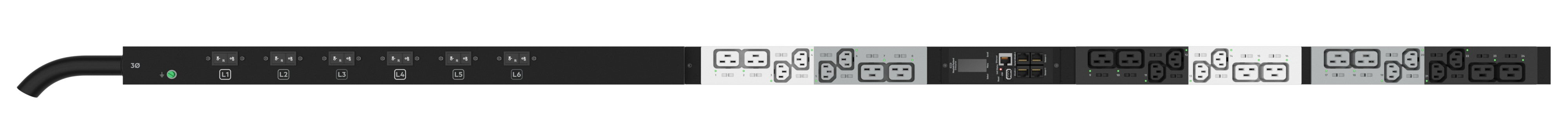 HPE G2MTRD/SWTD3P17.3KVA PDU 10,0 kVA – Dreiphasig, Metered/Switched – 0U senkrecht – C13×12, C19×12