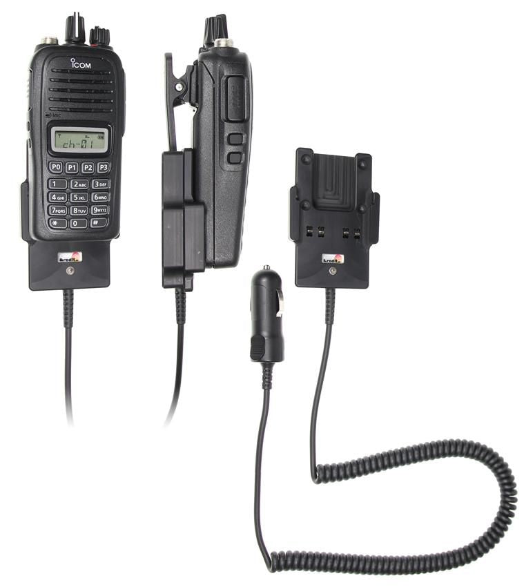 Brodit Aktive Halterung mit Zigarettenanzünder-Ladegerät, für ICOM IC-F1000, IC-F1000S, IC-F1000T u. a.