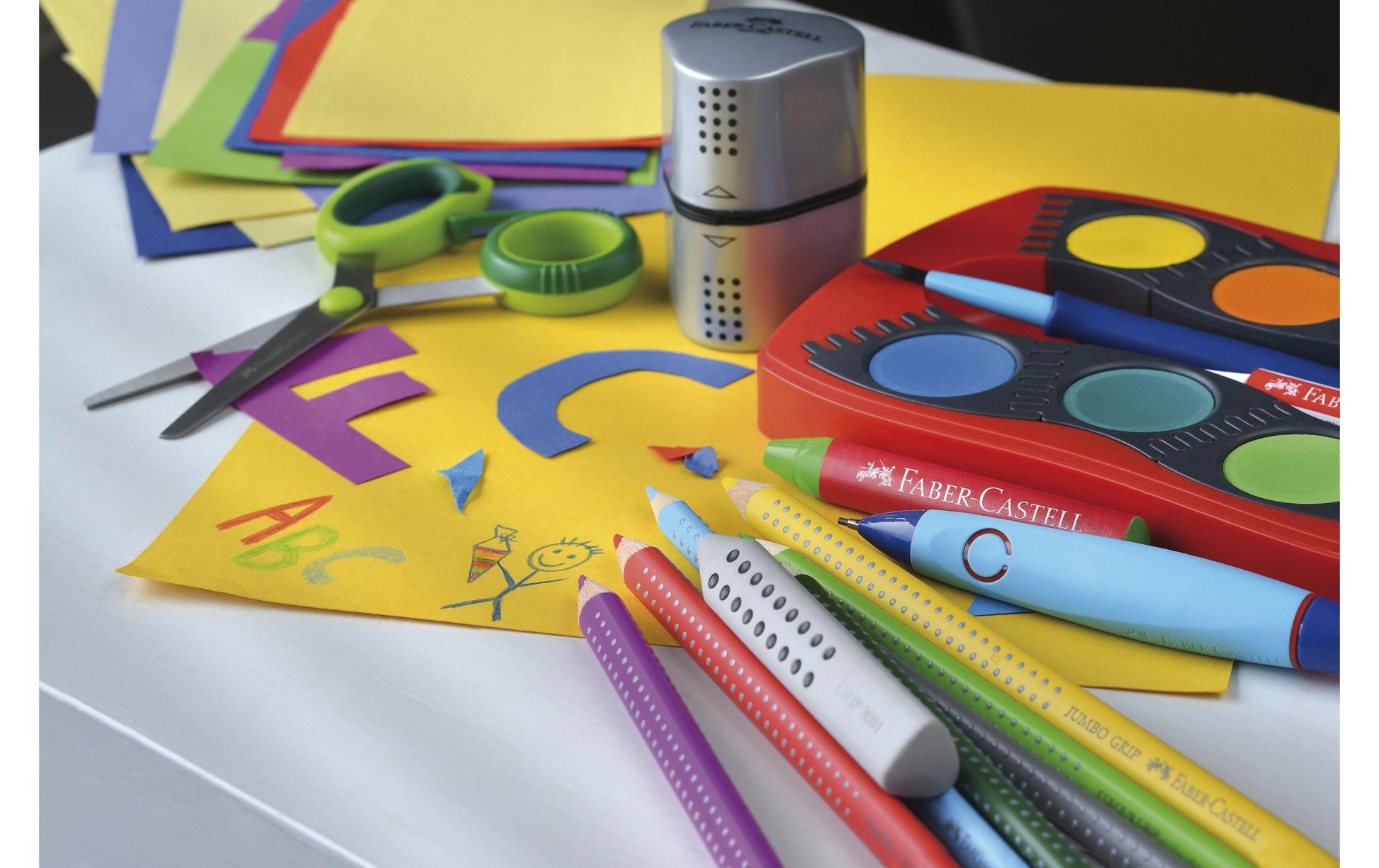 Faber-Castell Radierer Grip 2001 – für Blei- und Farbstifte – 90 × 14 × 14 mm – Kunststoff – grau