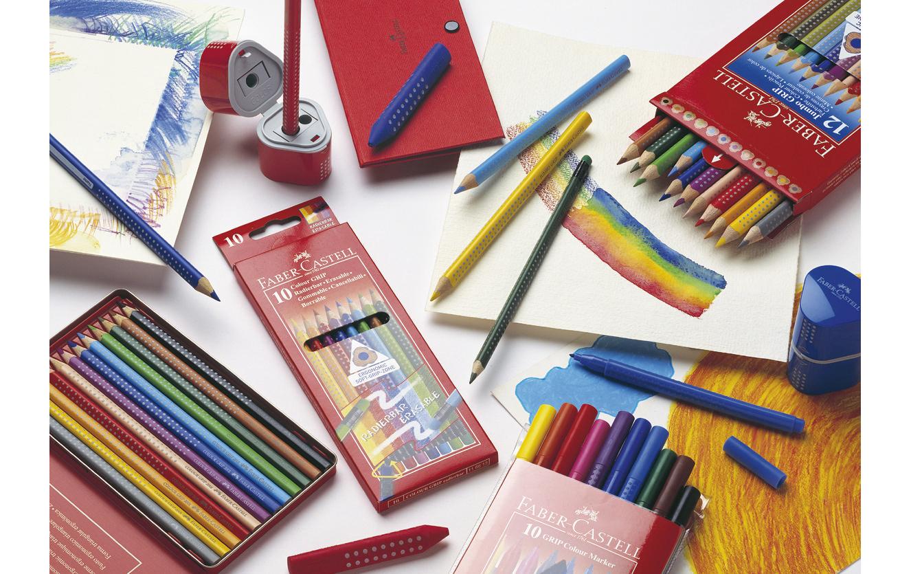 Faber-Castell Grip 2001 Bleistift, Dreikant B Mine Ø 2 mm grau
