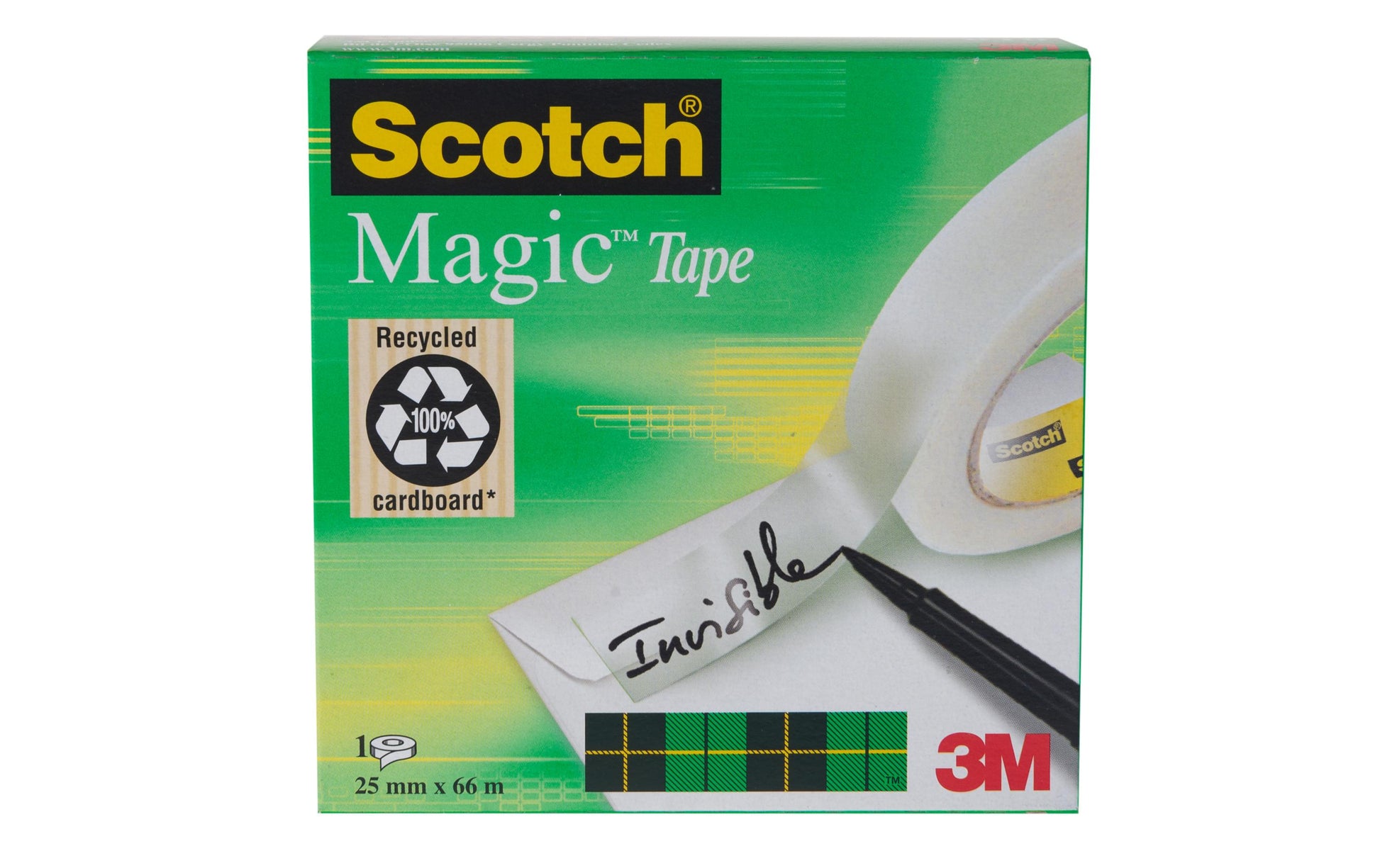 Scotch Büro-Klebeband Magic 810 – permanent, matt, unsichtbar, beschriftbar, 25 mm × 66 m