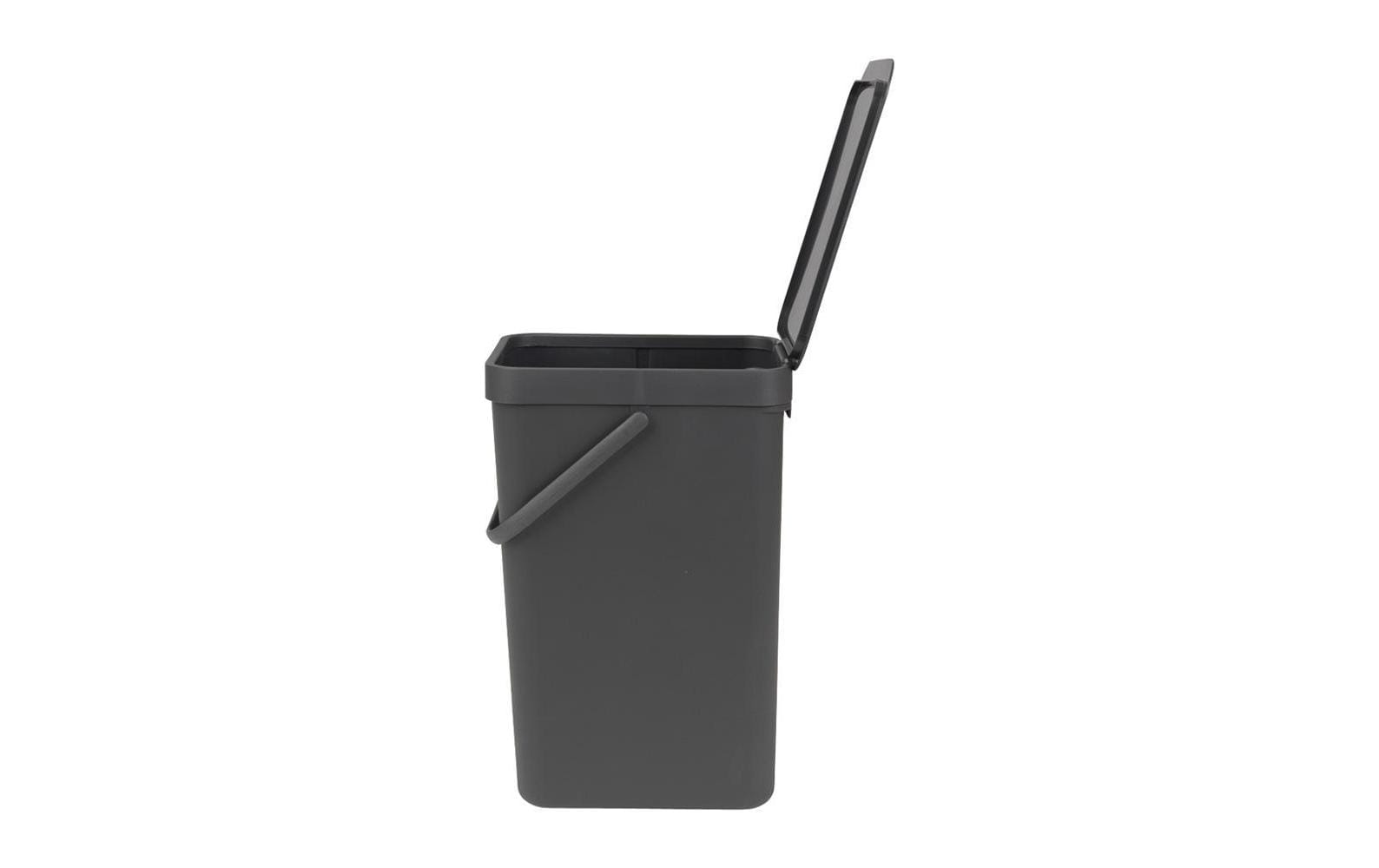 Brabantia Recyclingbox Sort & Go – 16 l – Kunststoff, rechteckig – dunkelgrau
