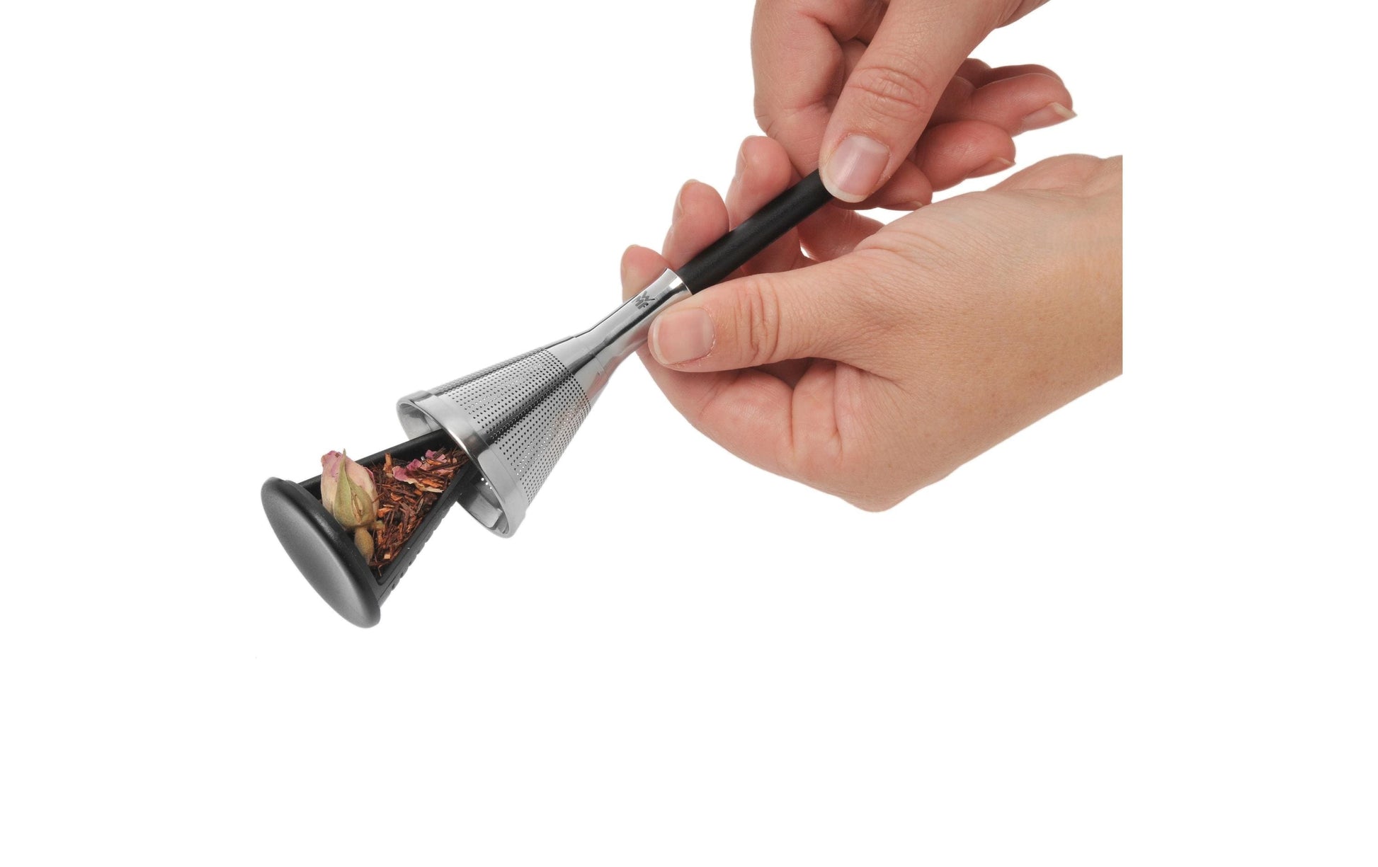 WMF Tee-Stab Tea Time – mit Griff, spülmaschinenfest – Edelstahl (Cromargan) – Silber – Ø 3,8 cm × 13,4 cm