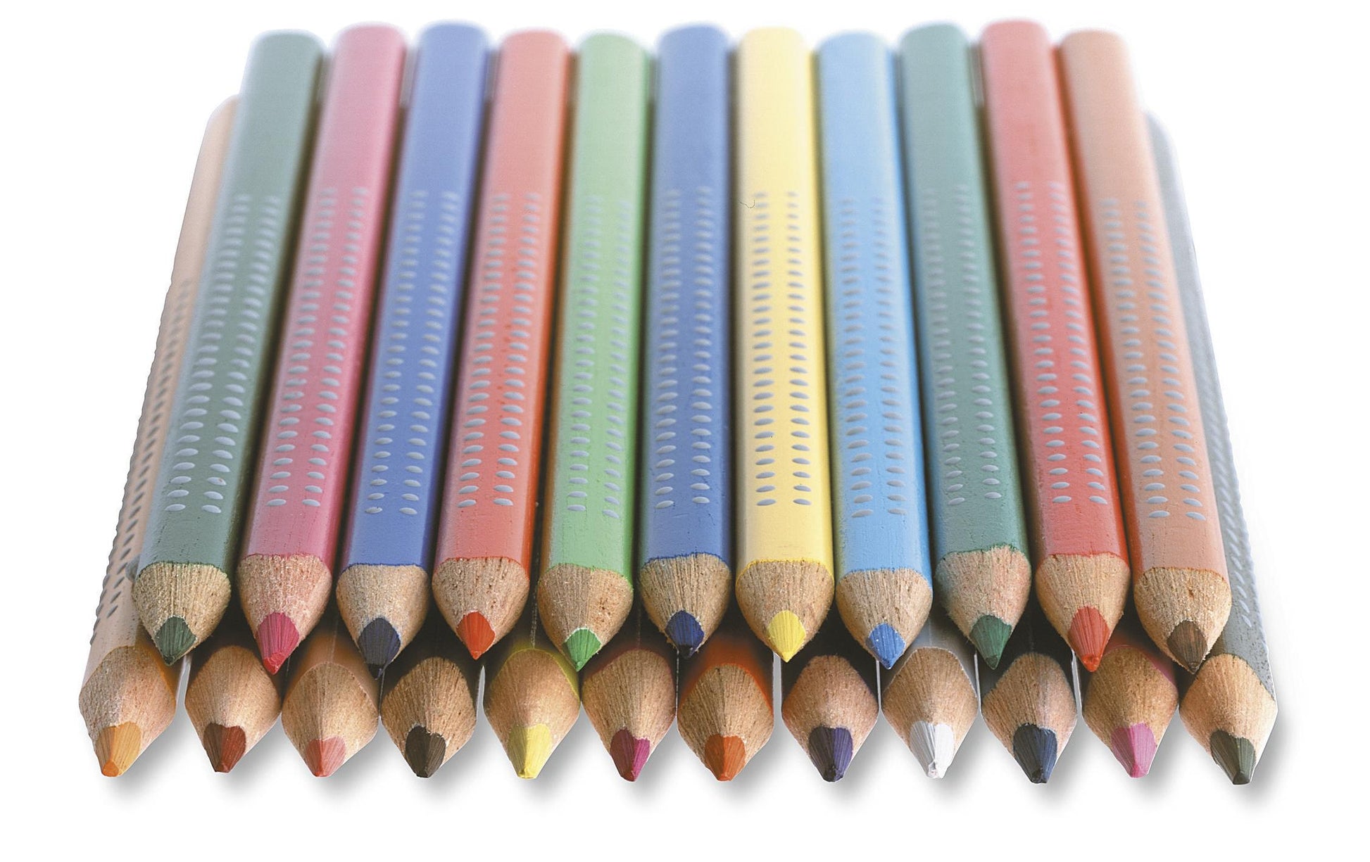 Faber-Castell Aquarellfarbstifte Jumbo Grip – 12 Farben, im Kartonetui, Ø 5,3 mm, dreikantig, FSC