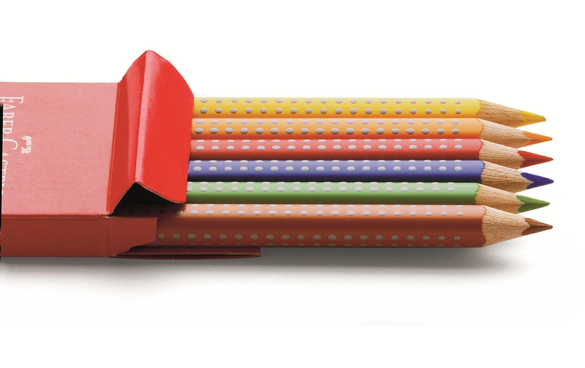 Faber-Castell Aquarellfarbstifte Jumbo Grip – 6 Farben, im Kartonetui, Ø 5,3 mm, dreikantig, FSC