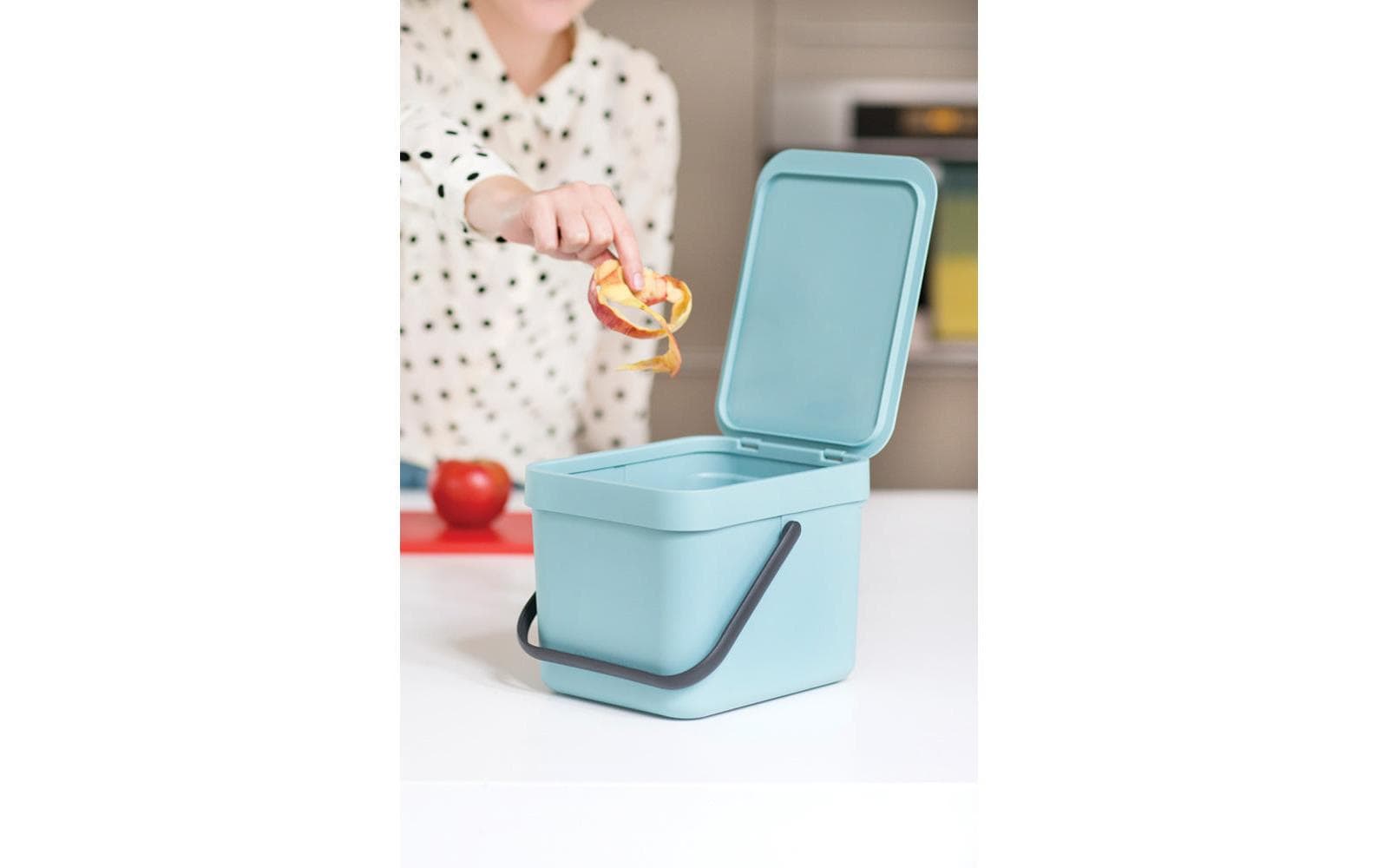 Brabantia Komposteimer Sort & Go – 6 l – Kunststoff, rechteckig – Mint